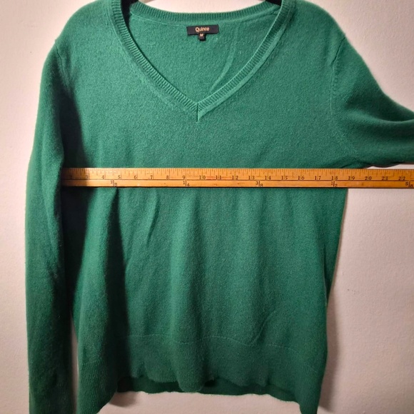 Quince Womens 100% Soft Mongolian Cashmere Crewneck Sweater In Everglade Green M - Picture 8 of 9